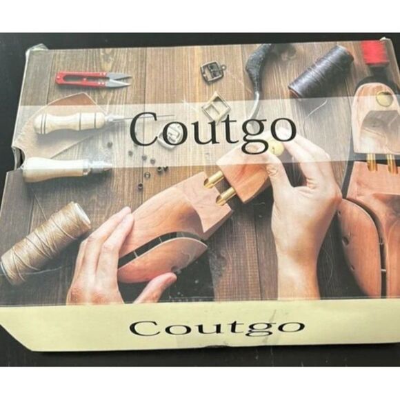 Coutgo Black Strappy Pointed Toe Pumps Heels Women's Size 6 New With Box - Picture 7 of 7